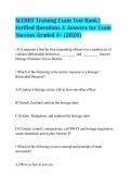 ALERRT Training Exam Test Bank &vert; Verified Questions & Answers for Exam Success Graded A&plus; &lpar;2026&rpar;