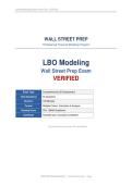LBO Modeling Wall Street Prep Exam VERIFIED 2026