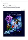 Test Bank - Principles of Biochemistry&comma; 5th Edition &lpar;Moran&comma; 2012&rpar;&comma; Chapter 1-23 &vert; All Chapters