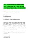 APEA Orthopedics Pharmacology Test Bank &vert; Complete Questions & Answers Study Pack A&plus; Guaranteed