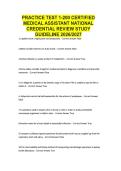 PRACTICE TEST 1-200 CERTIFIED MEDICAL ASSISTANT NATIONAL CREDENTIAL REVIEW STUDY GUIDELINE 2026&sol;2027