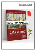 Solutions Manual for Data Mining&colon; Concepts & Techniques 4th Edition by Jiawei Han &vert; Complete Step-by-Step Solutions &lpar;All Chapters&rpar;