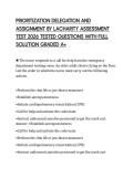 PRIORITIZATION DELEGATION AND ASSIGNMENT BY LACHARITY ASSESSMENT TEST 2026 TESTED QUESTIONS WITH FULL SOLUTION GRADED A&plus;