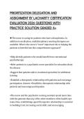 PRIORITIZATION DELEGATION AND ASSIGNMENT BY LACHARITY CERTIFICATION EVALUATION 2026 QUESTIONS WITH PRACTICE SOLUTION GRADED A&plus;