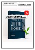 Solutions Manual for Introduction to Continuum Mechanics 4th Edition by Lai&comma; Rubin & Krempl &vert; Complete Step-by-Step Solutions &lpar;All Chapters&rpar;