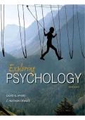Test Bank Exploring Psychology Latest Edition David G Myers 2025&sol; 2026 Comprehensive Exam Prep Resource