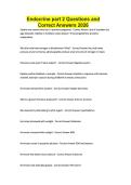 Endocrine part 2 Questions and Correct Answers 2026