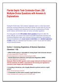 Florida Septic Tank Contractor Exam&colon; 250 Multiple-Choice Questions with Answers & Explanations