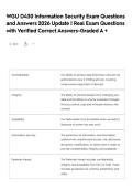 WGU D430 Information Security Exam Questions and Answers 2026 Update &vert; Real Exam Questions with Verified Correct Answers &ndash; Graded A&plus;