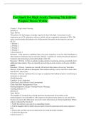 Test Bank High Acuity Nursing 7th Edition Wagner Pierce Welsh 2025&sol; 2026 Comprehensive Exam Prep Resource