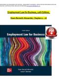 EMPLOYMENT LAW FOR BUSINESS &lpar;10TH EDITION&rpar; &ndash; DAWN BENNETT-ALEXANDER &ndash; INSTRUCTOR SOLUTION MANUAL WITH CASE ANALYSES&comma; CHAPTER SOLUTIONS&comma; AND LEGAL EXPLANATIONS 