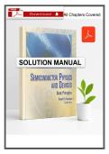 Solutions Manual for Semiconductor Physics and Devices Basic Principles 4th Edition by Neamen &vert; Complete Step-by-Step Solutions &lpar;All Chapters&rpar;