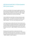 HESI Mental Health RN V1-V3 Exam Questions With Correct Answers