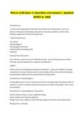 Pharm 1140 Exam 1&vert; Questions and answers &vert; Updated RATED A&plus; 2026