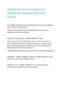 CNAB- Built-in security mechanisms for Windows Exam Questions With Correct Answers&period;
