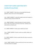 CNAB STUDY GUIDE QUESTIONS WITH COMPLETE SOLUTIONS