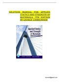 Solution Manual for Applied Statics and Strength of Materials&comma; 7th edition by George Limbrunne All Chapters Covered&comma; Latest Edition