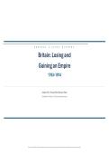 Edexcel A-Level History Option 35&period;1- Britain losing and gaining an empire&comma; 1763-1914 essay plans