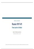 Edexcel A-Level History Option E Russia 1917-91 from Lenin to Yeltsin Modal Essays
