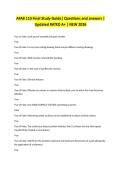 AFAB 110 Final Study Guide&vert; Questions and answers &vert; Updated RATED A&plus; &vert; NEW 2026
