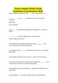 Texas Irrigator Study Guide Questions and Answers 2026