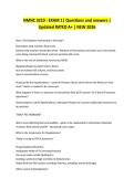 NMNC 3210 - EXAM 1&vert; Questions and answers &vert; Updated RATED A&plus; &vert; NEW 2026 