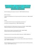 OSHA 30 FINAL &lpar;CONSTRUCTION&rpar; EXAM  QUESTIONS AND CORRECT ANSWERS  UPDATED 2026&sol;22027 
