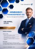 MNB2601 ASSESSMENT 3 SEMESTER 1 2026 