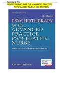 TEST BANK &ndash; Psychotherapy for the Advanced Practice Psychiatric Nurse&colon; A How-To Guide for Evidence-Based Practice&comma; 3rd Edition by Kathleen Wheeler &vert; Chapters 1&ndash;24 &vert; Latest & Verified A&plus; Guide