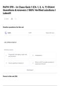PATH 370 - In Class Quiz 1 &lpar;Ch&period; 1&comma; 2&comma; 4&comma; 7&rpar; EXAM Questions & Answers &vert; 100&percnt; Verified solutions &vert; Latest&excl;&excl;