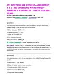 ATI CAPSTONE MED SURGICAL ASSESSMENT 1 & 2 &ndash; 280 QUESTIONS WITH CORRECT ANSWERS & RATIONALES &vert; LATEST 2026 REAL EXAMS