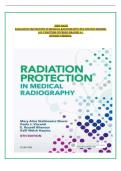 TEST BANK FOR RADIATION PROTECTION IN MEDICAL RADIOGRAPHY 8TH EDITION BY SHERER