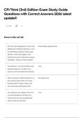 CPI Third &lpar;3rd&rpar; Edition Exam Study Guide Questions with Correct Answers 2026 latest update&excl;&excl;