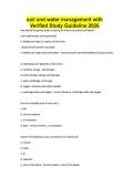 soil and water management with Verified Study Guideline 2026