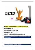 MAT2613 Assignment 1 solutions 2026