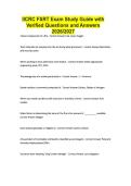 IICRC FSRT Exam Study Guide Questions and Correct Answers Only
