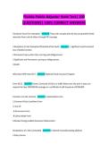Florida Public Adjuster State Test&vert; 100  QUESTIONS&vert; 100&percnt; CORRECT ANSWERS