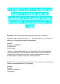 NUR 3805 EXAM 1 &vert; Questions and Answers &vert; Complete Solution &vert; Transition to Professional Nursing &vert; RN to BSN &vert; Pass Guaranteed - A&plus; Graded