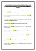 MARYLAND LIFE AND HEALTH INSURANCE EXAM &vert;ACTUAL QUESTIONS AND VERIFIED ANSWERS&vert;GRADED A&plus;&vert;BRAND NEW 2026 UPDATE&excl;&excl;&excl;&excl;&excl;