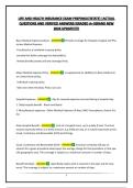 LIFE AND HEALTH INSURANCE EXAM PREP&lpar;MULTISTATE&rpar; &vert;ACTUAL QUESTIONS AND VERIFIED ANSWERS&vert;GRADED A&plus;&vert;BRAND NEW 2026 UPDATE&excl;&excl;&excl;&excl;&excl;