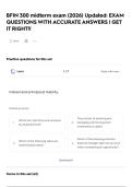 BFIN 300 midterm exam &lpar;2026&rpar; Updated&colon; EXAM QUESTIONS WITH ACCURATE ANSWERS &vert; GET IT RIGHT&excl;&excl;