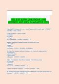 FITZ EXIT EXAM QUESTIONS  AND  VERIFIED  ANS 100&percnt; GUARANTEE  PSS