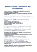MANA 4322 Midterm Exam Questions With Accurate Answers