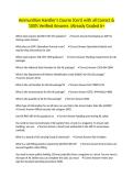 Ammunition Handler's Course &lpar;Cert&rpar; with all Correct & 100&percnt; Verified Answers &vert;Already Graded A&plus;