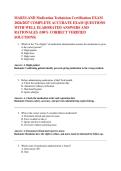 Crush the Maryland Medication Technician Exam 2026&sol;2027 &ndash; Complete Accurate Questions&comma; Well-Elaborated Answers & Rationales &vert; 100&percnt; Verified Solutions &vert; Instant PDF