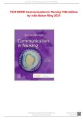Test Bank for Communication in Nursing 10th Edition by Riley 9780323871457