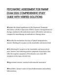 PSYCHIATRIC ASSESSMENT FOR PMHNP EXAM 2026 COMPREHENSIVE STUDY GUIDE WITH VERIFIED SOLUTIONS