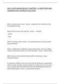 NUR 1140 PHARMACOLOGY&colon; CHAPTERS 1-4 QUESTIONS AND ANSWERS WITH COMPLETE SOLUTION&period;