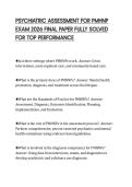 PSYCHIATRIC ASSESSMENT FOR PMHNP EXAM 2026 FINAL PAPER FULLY SOLVED FOR TOP PERFORMANCE