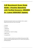 CJE Benchmark Exam Study  Guide &ndash; Practice Questions  with Verified Answers&period; GRADED  A&plus;&period; Latest 2026&sol;2027 Update&period;  